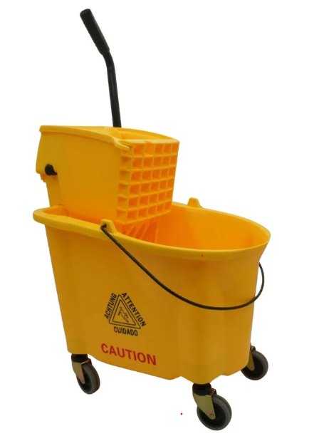 Cubo con Exprimidor Amarillo 36 Litros