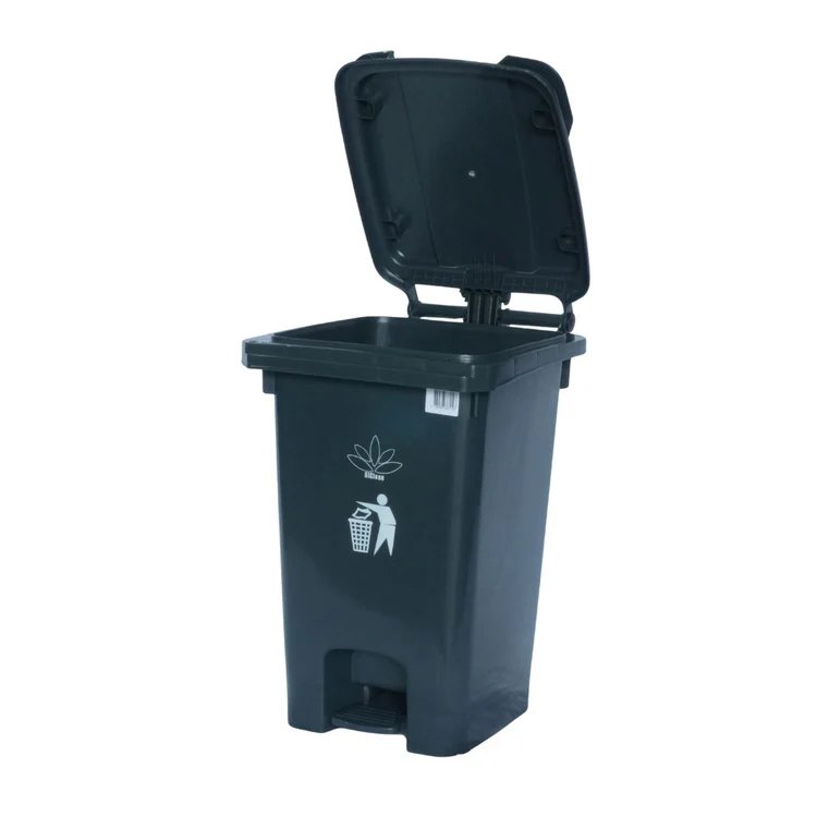 Cesto Gris para Basura 60L-16G con Pedal Bolsa32