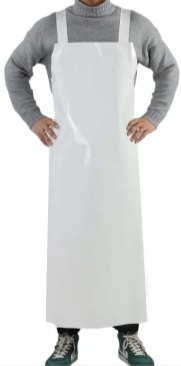 Delantal de pvc blanco o amarillo